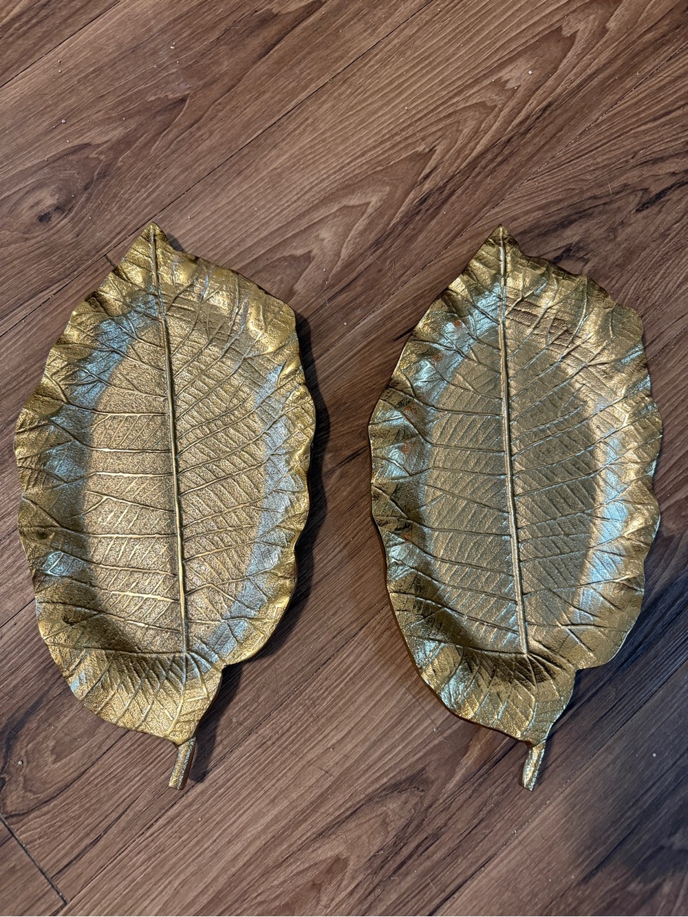 Acorn + Oak Gold Leaf Serving Trays – Set of 2 – Harvest Collection
